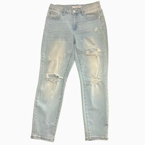 Judy Blue Boyfriend Fit Light Washed Distressed Jeans Size 7/28